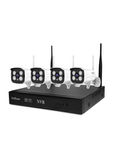4CH WiFi NVR Kit Mini 1080P ..
