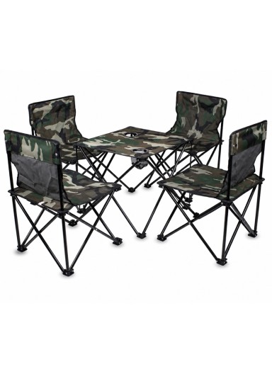 Camp Chair Table Set Foldabl..