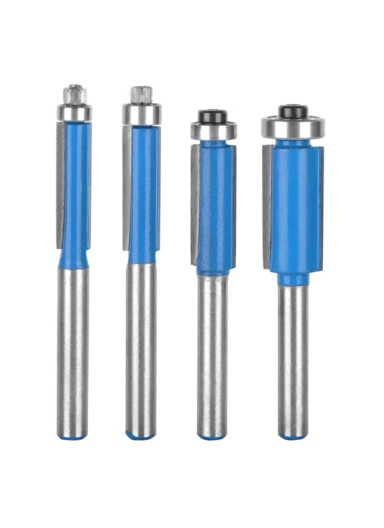 4PCS 1 / 4 Inch Shank Blue W..