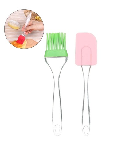 2 Pcs Silicon Spatula and Br..