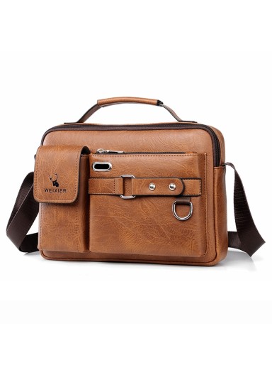PU Leather Men's Messenger S..