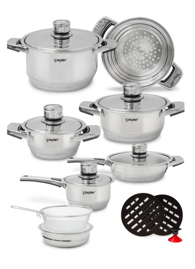 17 Pcs Stainless Steel Cookw..
