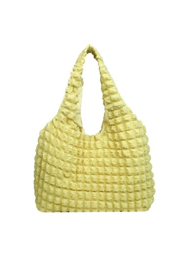 Solid Color Pleated Shoulder..