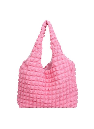 Solid Color Pleated Shoulder..