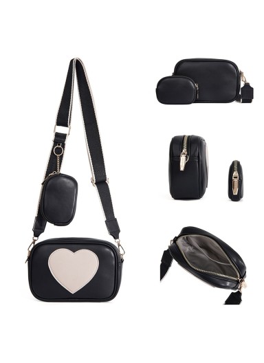 Crossbody Bag Heart Pattern ..