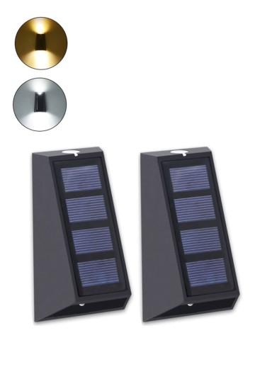 600mAh 2Pcs Waterproof Solar..