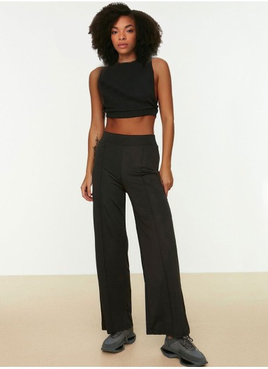 Black Wide Leg Sports Trouse..