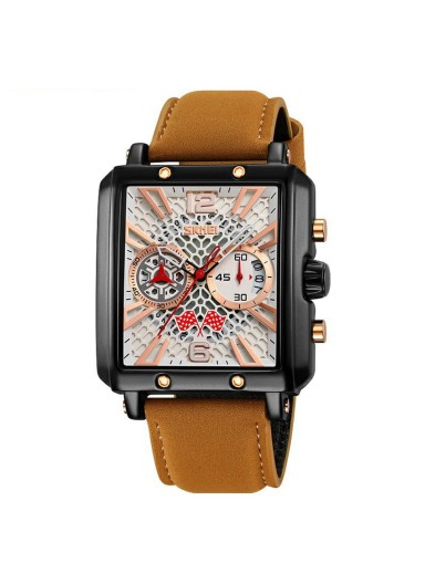 Stylish Men Leather Strap Sq..