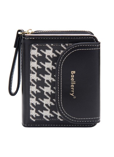 PU Leather Short Wallet Houn..