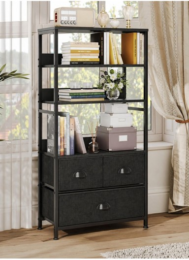 4-Tier Storage Shelf & 3 Fab..